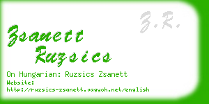 zsanett ruzsics business card